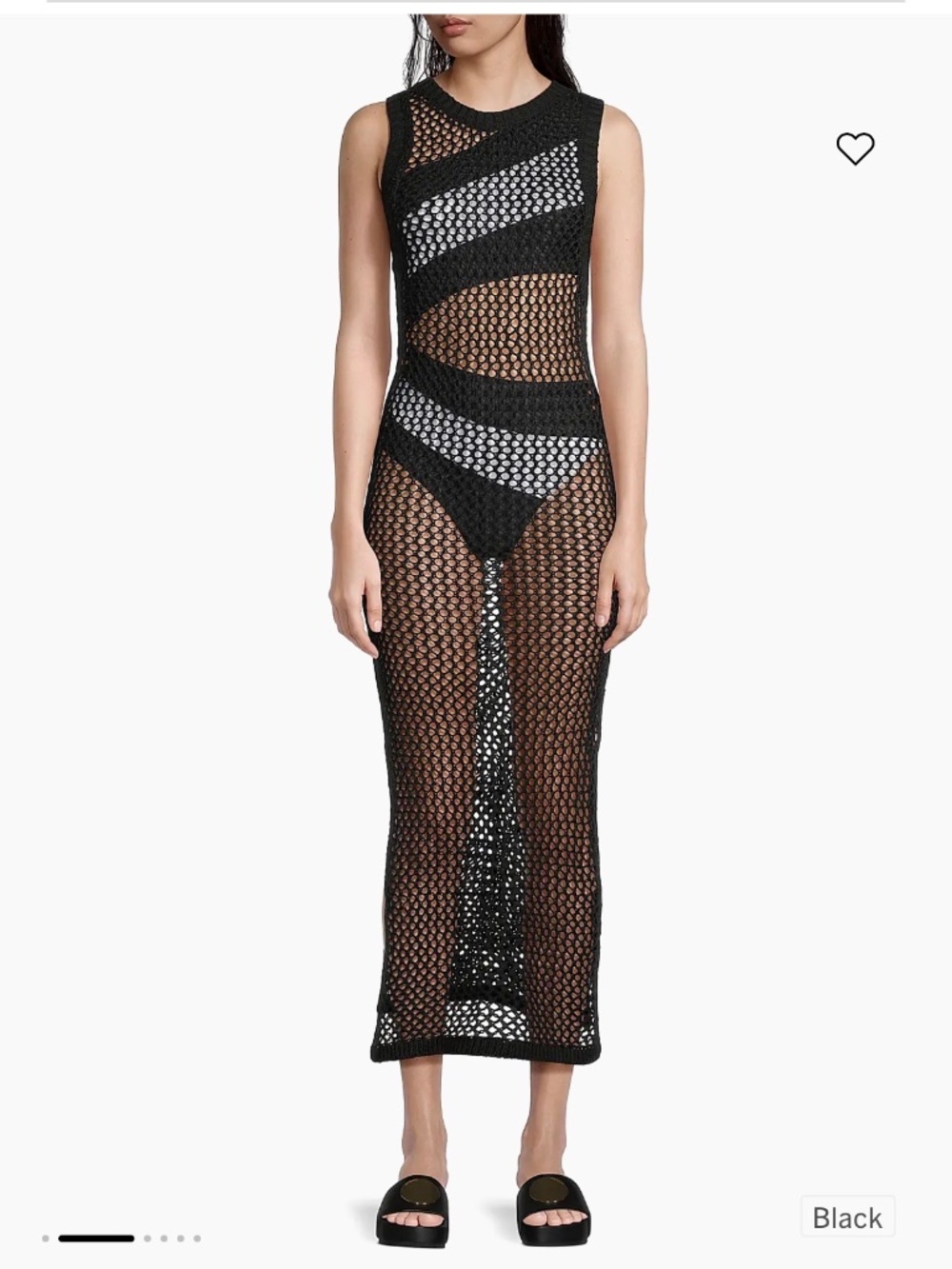 Beach Riot Holly Sheer Open Knit Cover-Up Dress, Size S